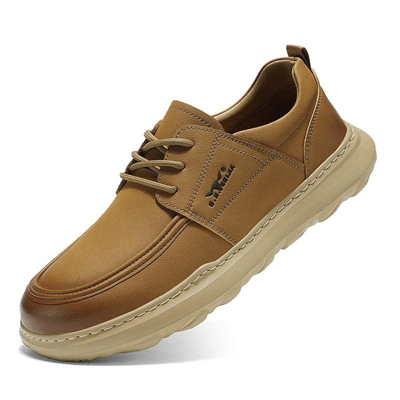 Autumn New Casual Leather Shoes Men's Fashionable All-match Fashionable Shoes Lightweight